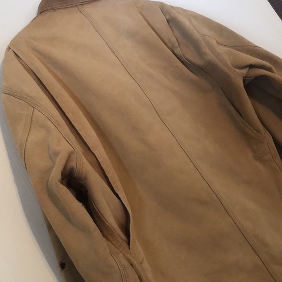 Men’s VTG Y2k thrashed carhartt corduroy collar blanket lined jacket - Picture 9 of 15